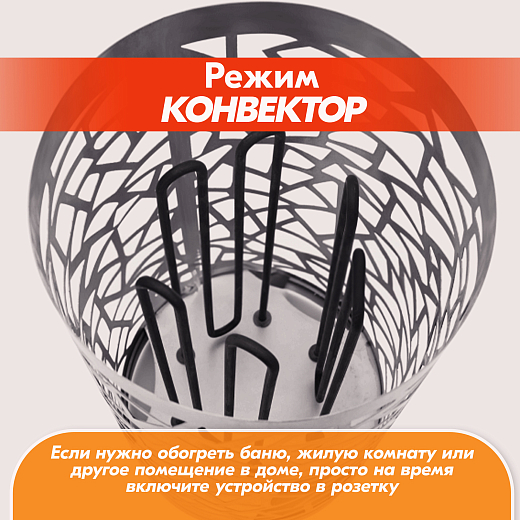 07 Каменка Vita 3 кВт Хром 2000х2000