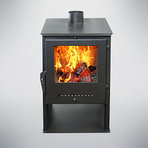 Печь-Камин Варвара "ГАРМОНИЯ 105 (ПЛИТКА)" (Стальная 3D футеровка)